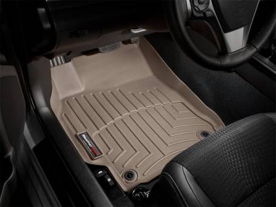 Weathertech - WeatherTech Front FloorLiner Fits vehicles with the floor-mounted shifter; Non-flow through conslole:Fits Double Cab and Crew Cab Tan 2014 - 2018 Chevrolet Silverado 1500 457221