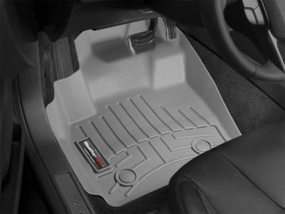 Weathertech - WeatherTech Front FloorLiner Fits vehicles with the floor-mounted shifter; Non-flow through conslole:Fits Double Cab and Crew Cab Grey 2014 - 2018 Chevrolet Silverado 1500 467221