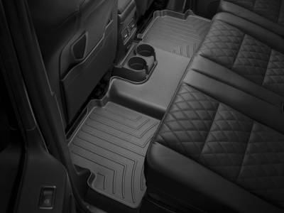 Weathertech - WeatherTech Rear FloorLiner Crew Cab, Desig0ted tr5 required ar 156 row floorliner for console lo vehicles equipped with 5st row bench seating Black 2019 - 2024 Dodge Ram Truck 1500 4414284