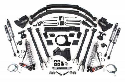 BDS - BDS 8 Inch Lift Kit w/ 4-Link FOX 2.5 Performance Elite Coil-Over Conversion Ford F250/F350 Super Duty (17-19) 4WD Diesel (1541FPE)