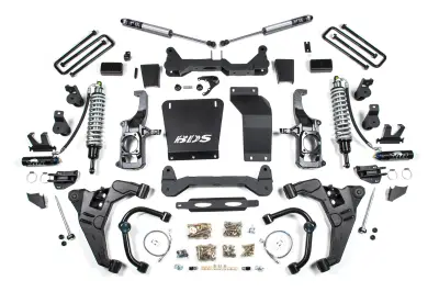 BDS - BDS 6.5 Inch Lift Kit FOX 2.5 Coil-Over Conversion Chevy Silverado or GMC Sierra 2500HD/3500HD 5" Block w/ Overload (11-19) Diesel (728FDSC)